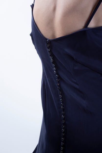 Cupro Buttoned Dress