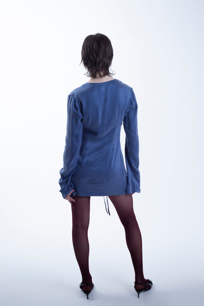 Cupro Tied Top in Dove