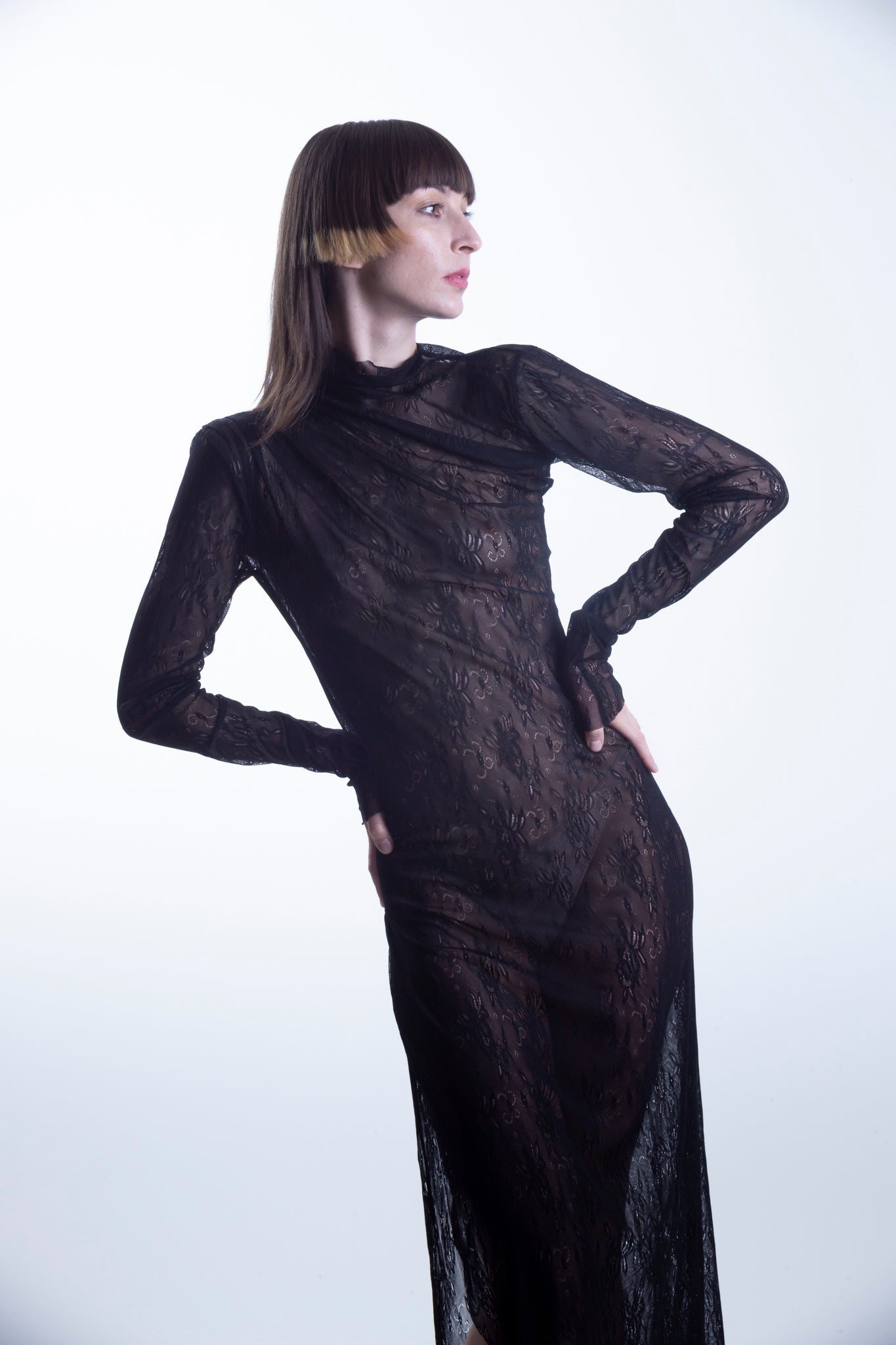 Draped Lace Dress