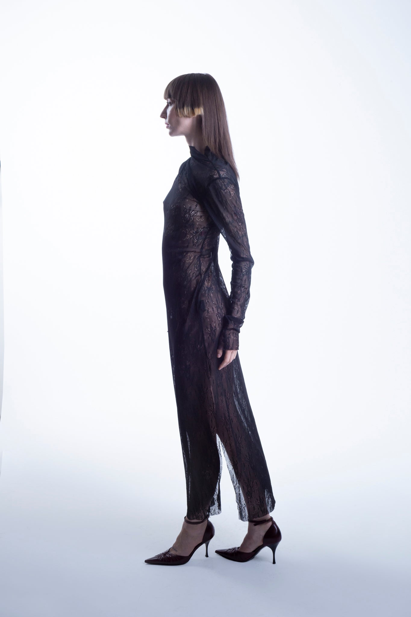 Draped Lace Dress