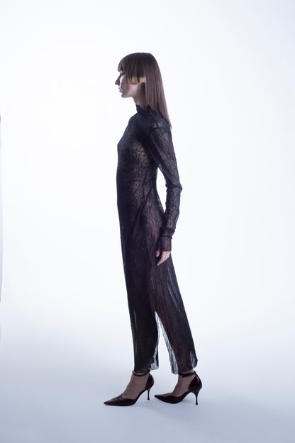 Draped Lace Dress