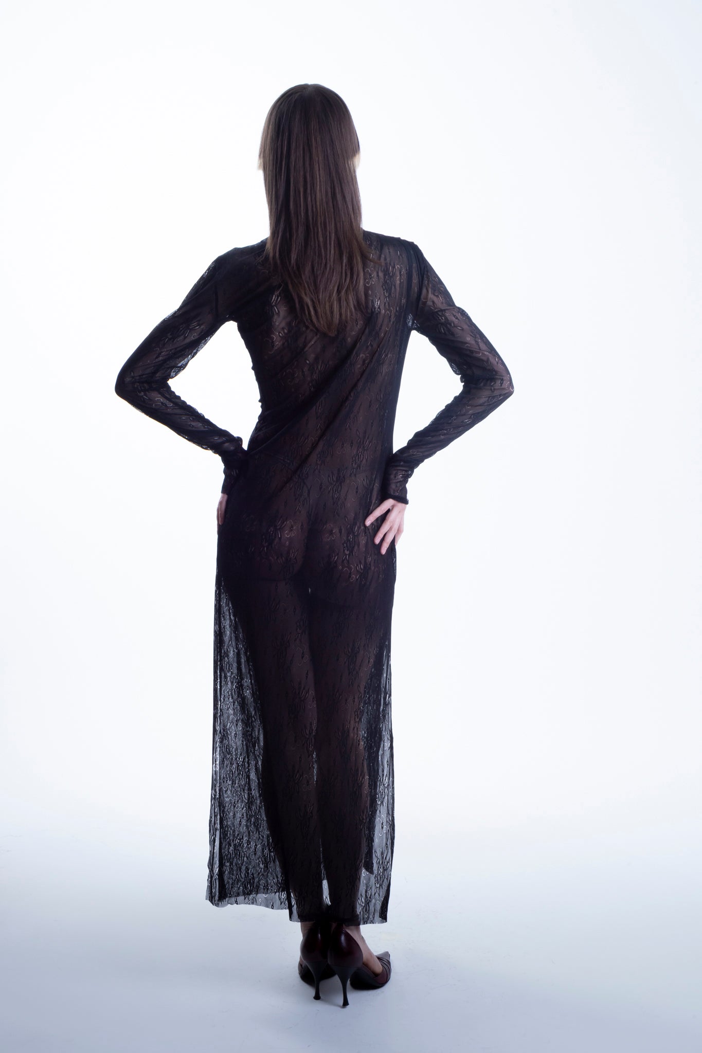 Draped Lace Dress