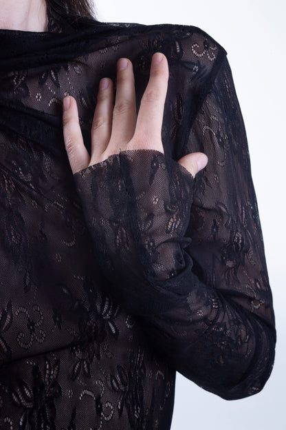 Draped Lace Dress