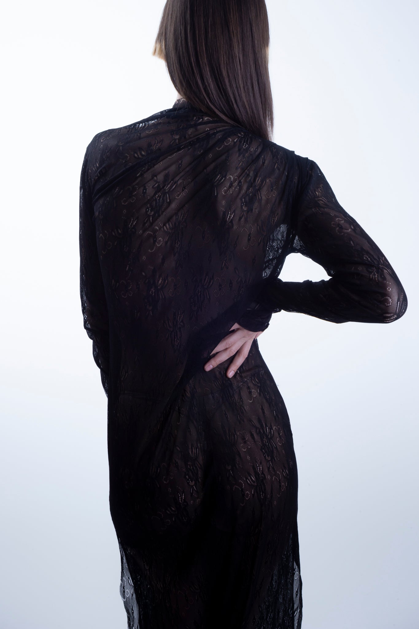 Draped Lace Dress