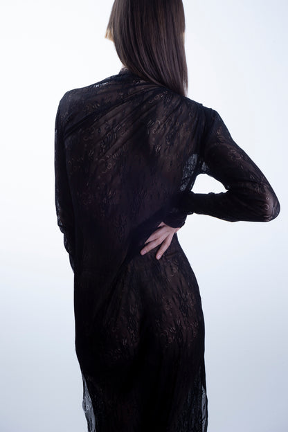 Draped Lace Dress