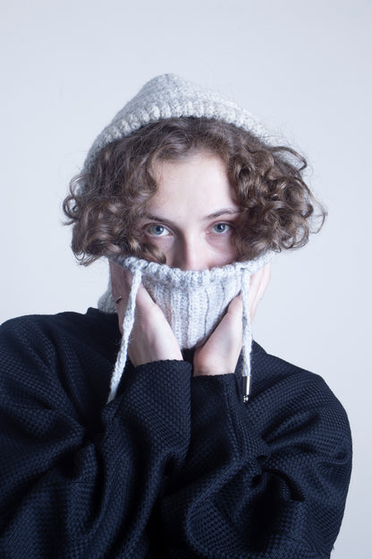 Hand-Crocheted Balaclava – Alpaca Merino Silk Blend