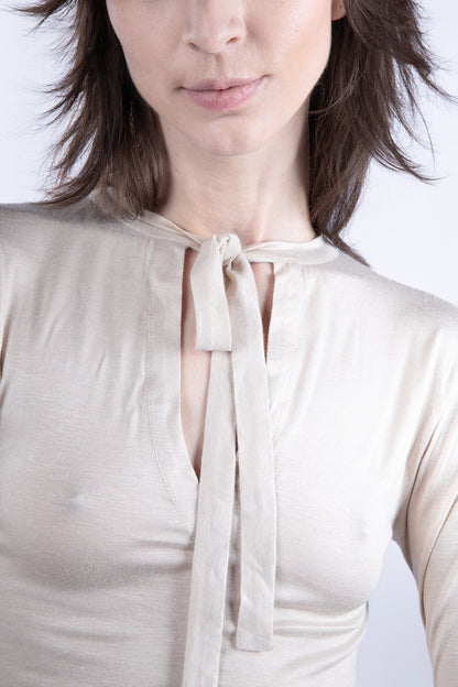 Viscose Longsleeve in Beige