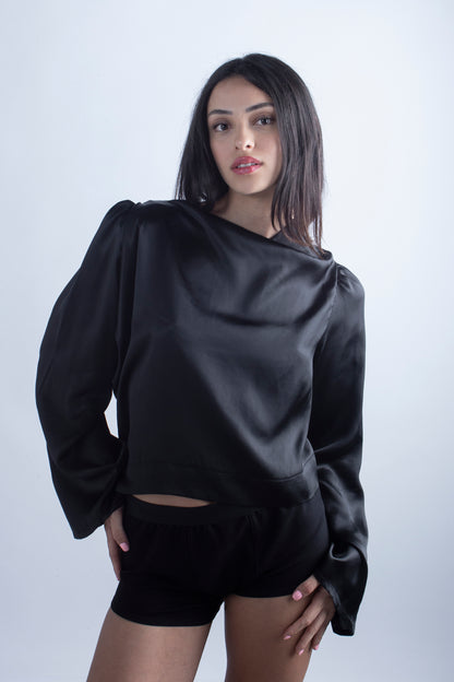 Silk Blouse in Black