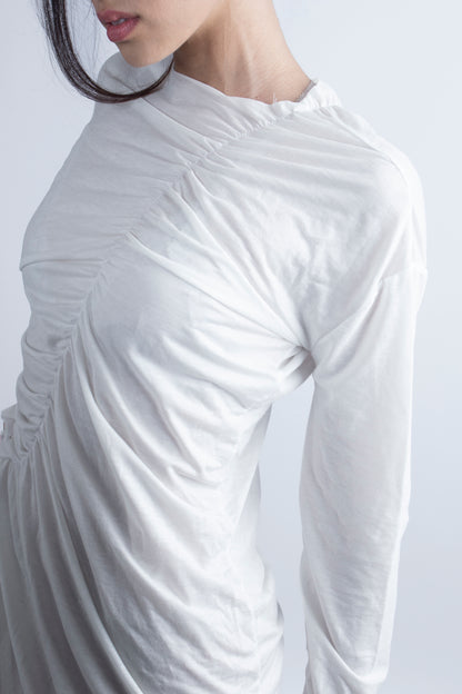 Asymetrical Drapped chiffon Dress