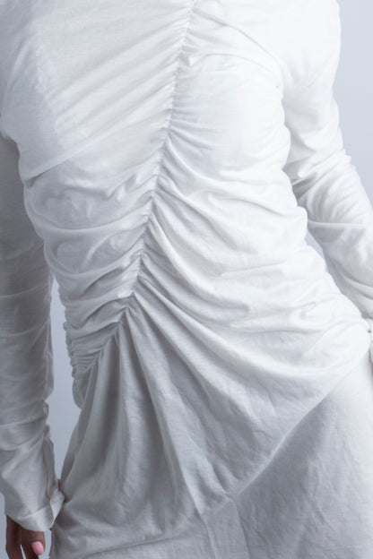 Asymetrical Drapped chiffon Dress