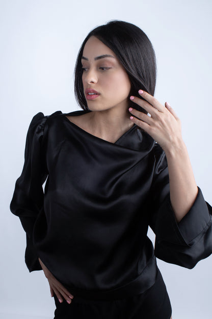 Silk Blouse in Black